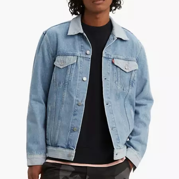 Levis Mens Denim Jean Jacket Light Blue S M L XL - Picture 1 of 3